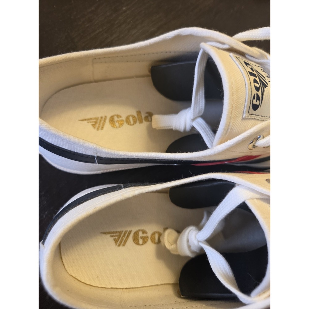 Gola Wms Coaster Low Top Canvas Vegan Sneakers White Red & Navy Size 9 NEW! $75 - Picture 14 of 15